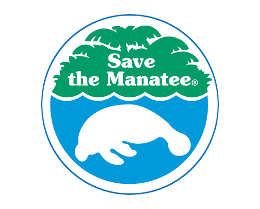Save the Manatee logo with manatee silhouette.