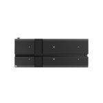 Black metal hinge for industrial use