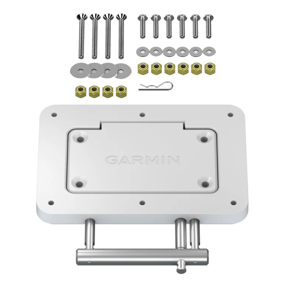 Garmin kayak mount hardware set with screws and nuts.