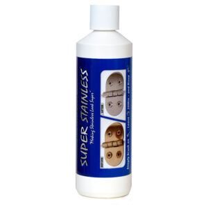 Super Stainless cleaner for metal surfaces.