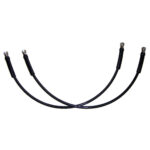 Two black cables with connectors