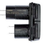 Scanstrut dual power socket with input, output details.