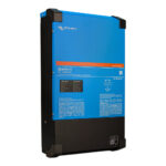 Victron Energy Quattro-II inverter charger, blue box.