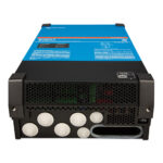 Front view of blue power inverter unit.