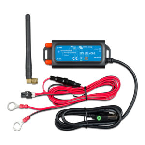GX LTE 4G-E module with cables and antenna.