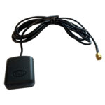 Black GPS antenna with gold connector