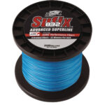 Sufix Advanced Superline blue fishing line spool