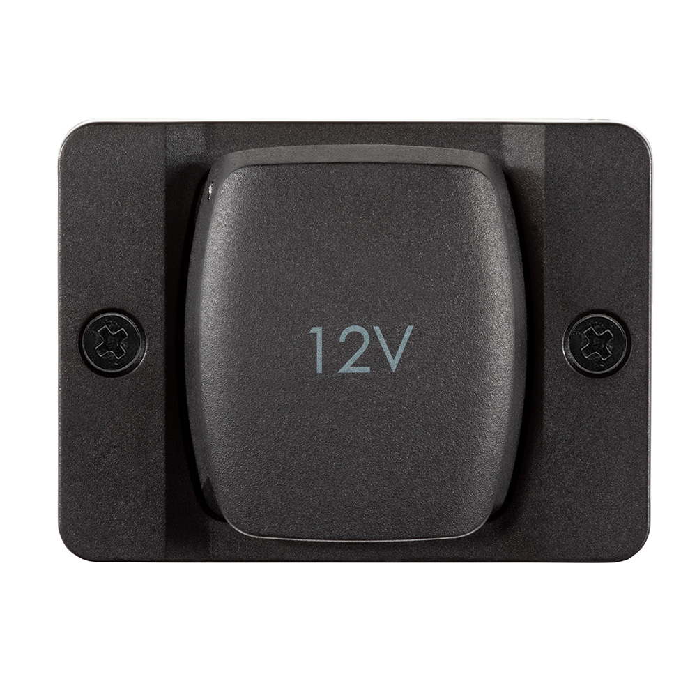 12V power socket with black cover