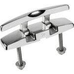 Stainless steel marine boat cleat with screws