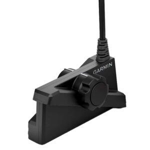 Garmin sonar transducer with cable connection.