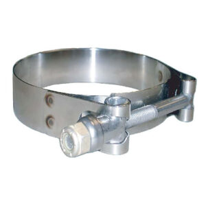 Stainless steel T-bolt clamp for hoses