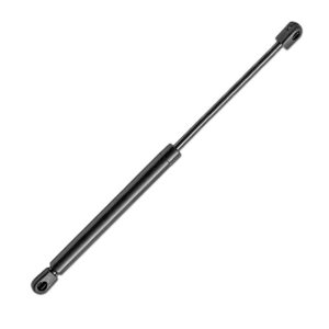 Black gas strut for vehicle hood support.