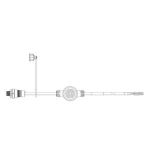 Technical drawing of electrical wiring connectors