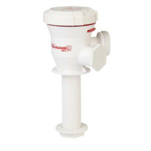 White marine bilge pump side view