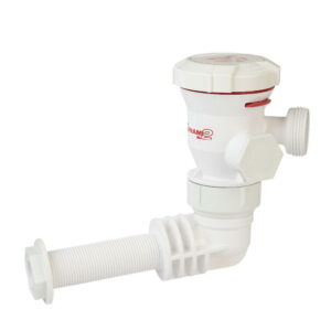 White flexible plumbing drain trap