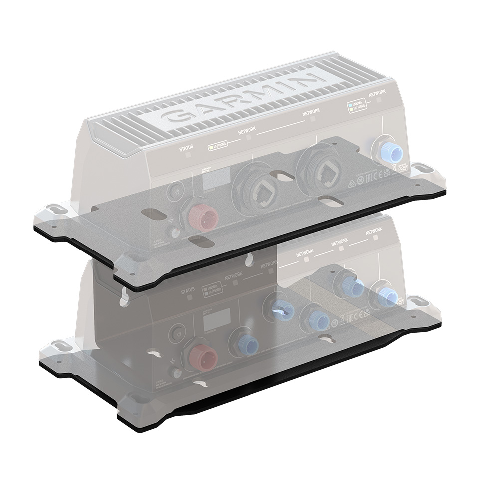 Garmin marine network adapter with connections displayed.