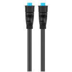 Pair of black waterproof cables with connectors.