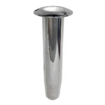 Stainless steel boat rod holder, marine hardware accessory.