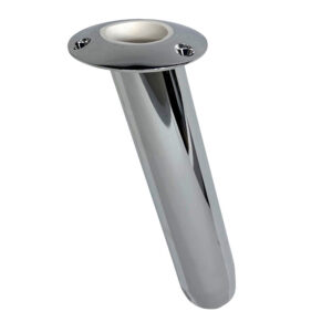 Chrome fishing rod holder for boats