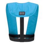 Blue Mustang Survival flotation device back view.