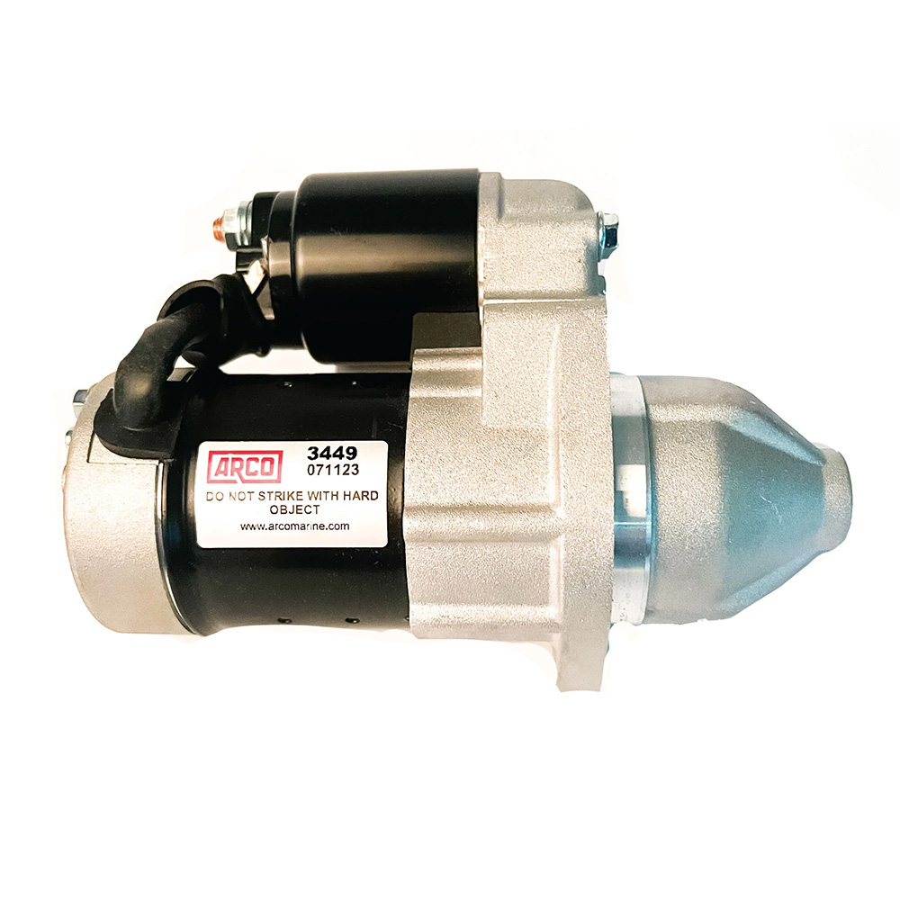 Marine engine starter motor labeled ARCO.