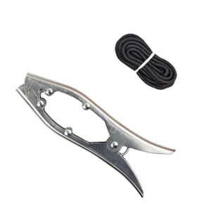 Metal clamp with black tie wire
