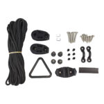 Kayak pulley system installation hardware kit.