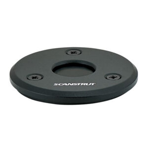 Black circular mounting base with three screw holes.