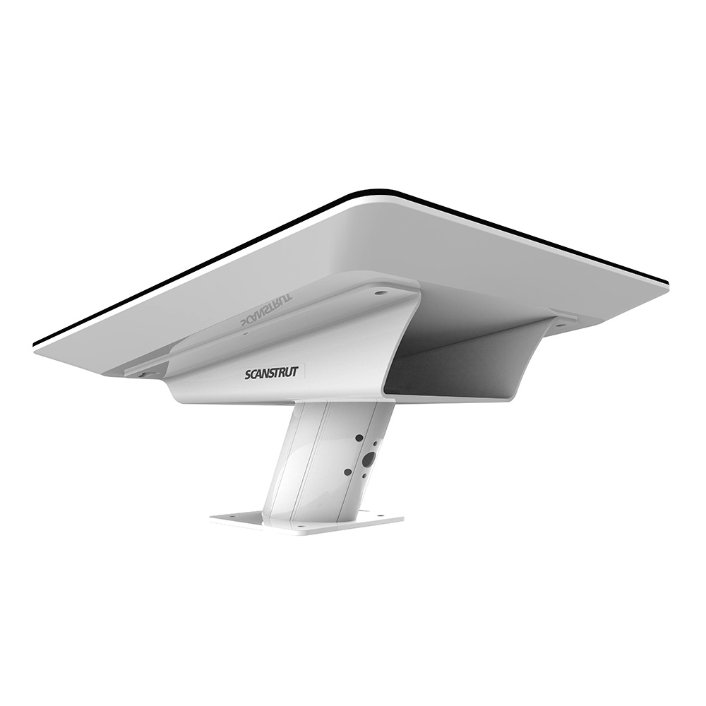 Marine antenna mount, white and rectangular design