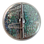 Round reflective fishing tackle with metal components