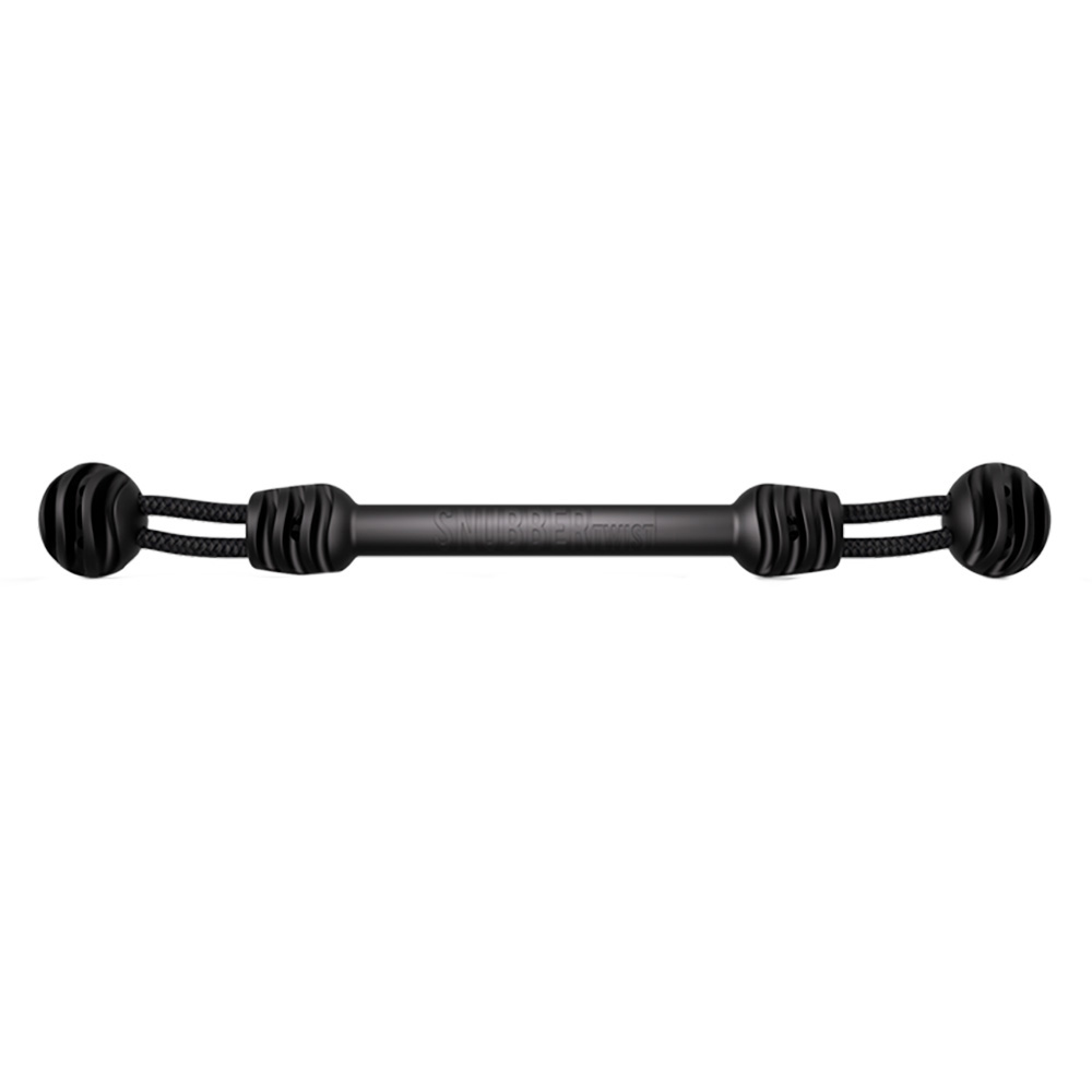 Black flexible rope tensioner with strong connectors.