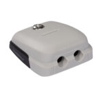 Waterproof cable seal block with dual ports.