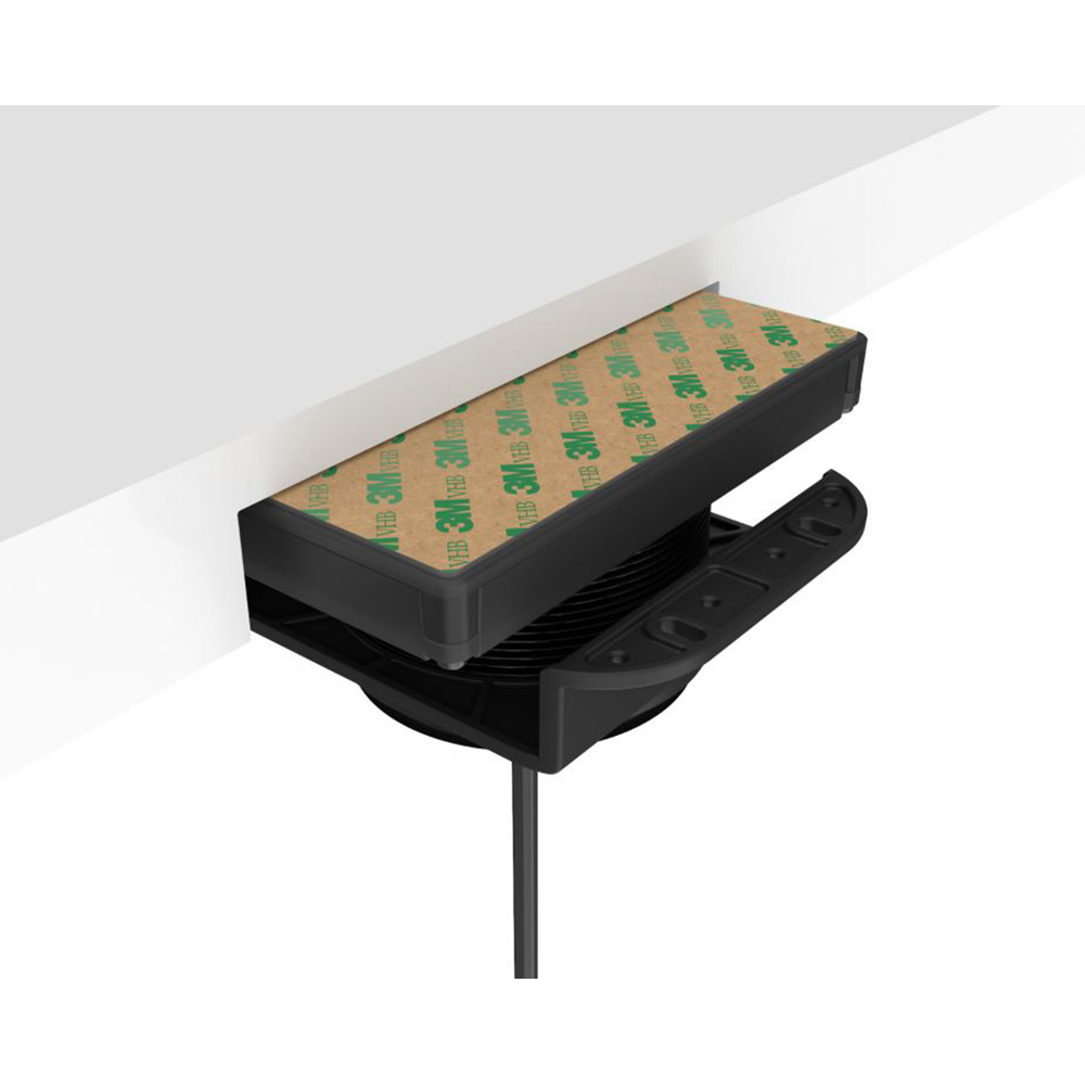 Cable organizer mounted under desk