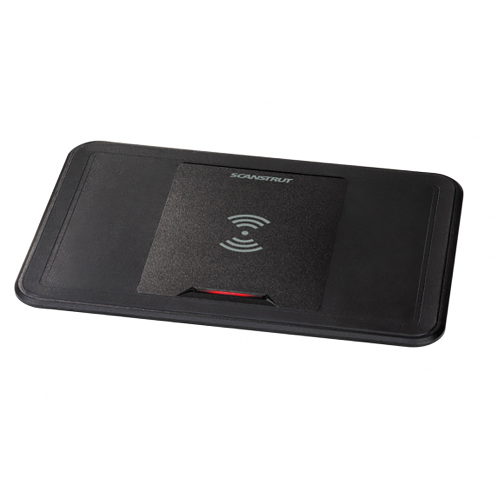 Black wireless charger with scanstrut logo