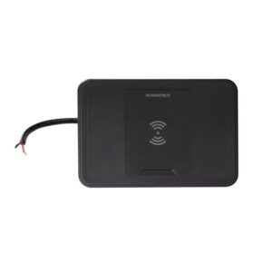 Black wireless charging pad with cable