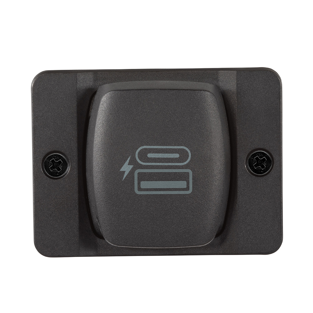 Electrical socket with USB charging ports.