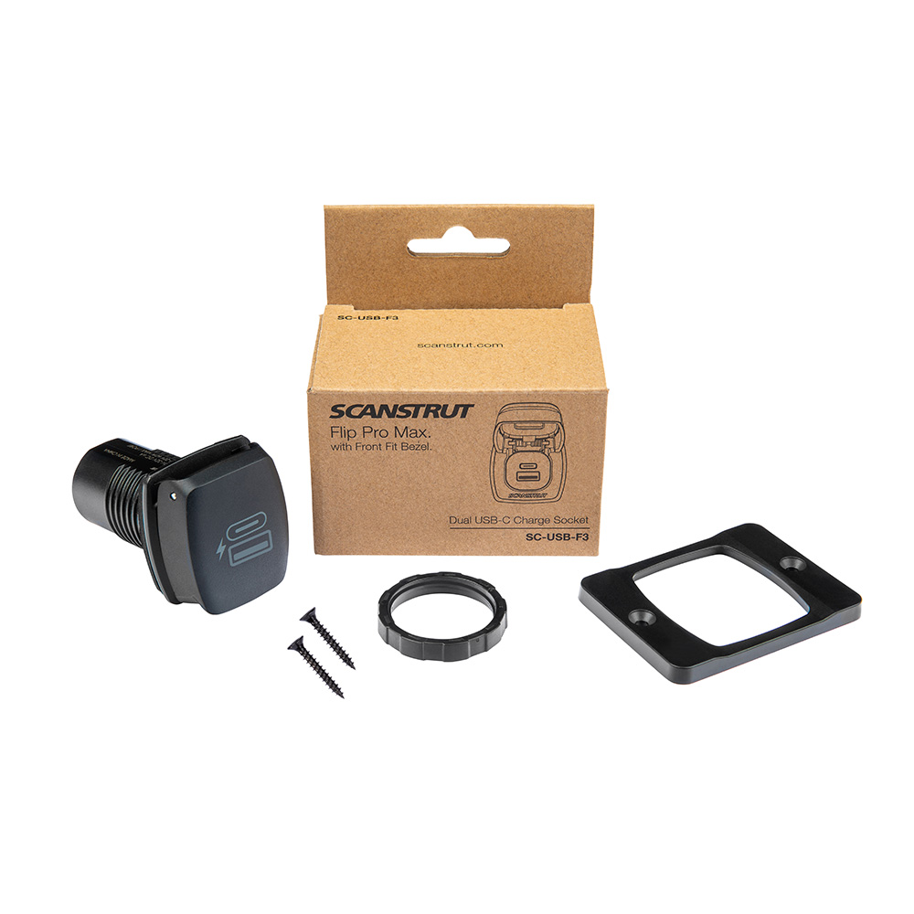 Scanstrut Dual USB-C charge socket package contents.