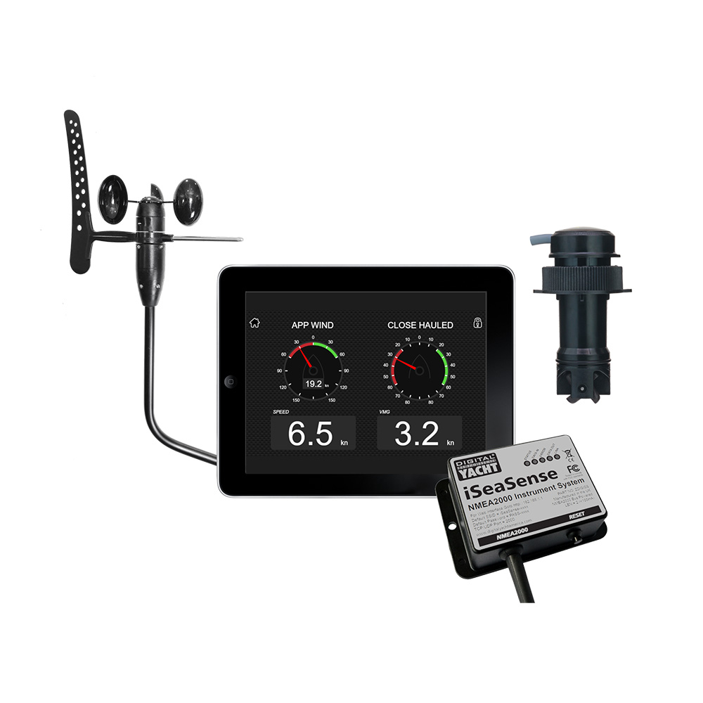 Marine wind data instruments with digital display.