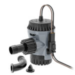 Submersible water pump with connectors
