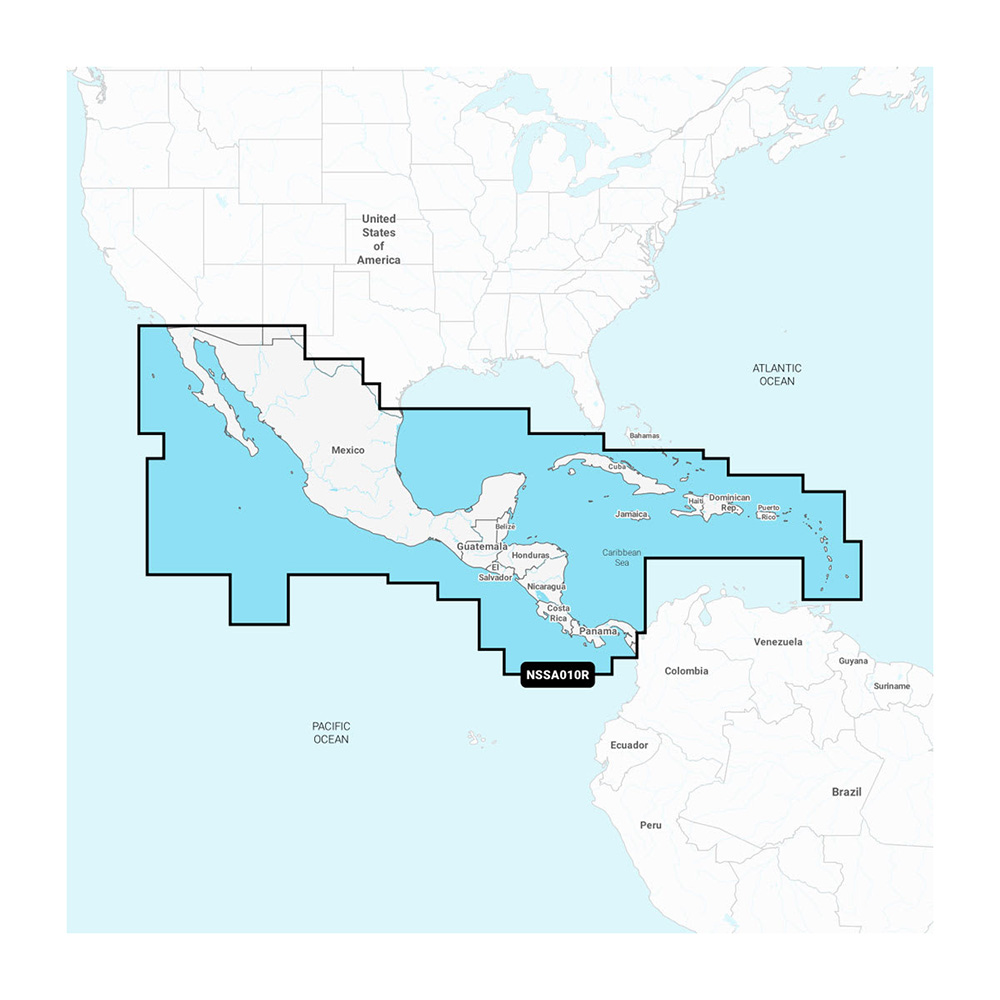 Central America map with highlighted region