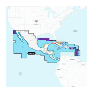 Nautical chart of Central America and Caribbean Sea