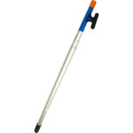 Telescopic cleaning pole with ergonomic handle.