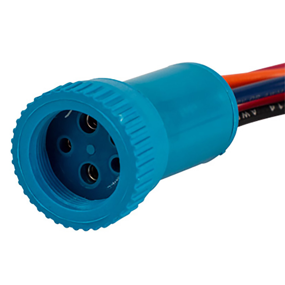 Blue electrical connector with multiple wires