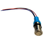 Proximity sensor with wires, blue connector, industrial use