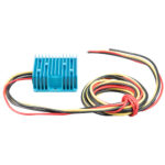 Blue electronic heat sink with colored wires
