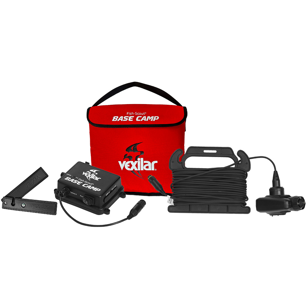 Vexilar Fish Scout equipment with red carrying case.