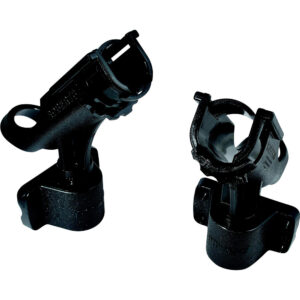 Black microphone stand clips