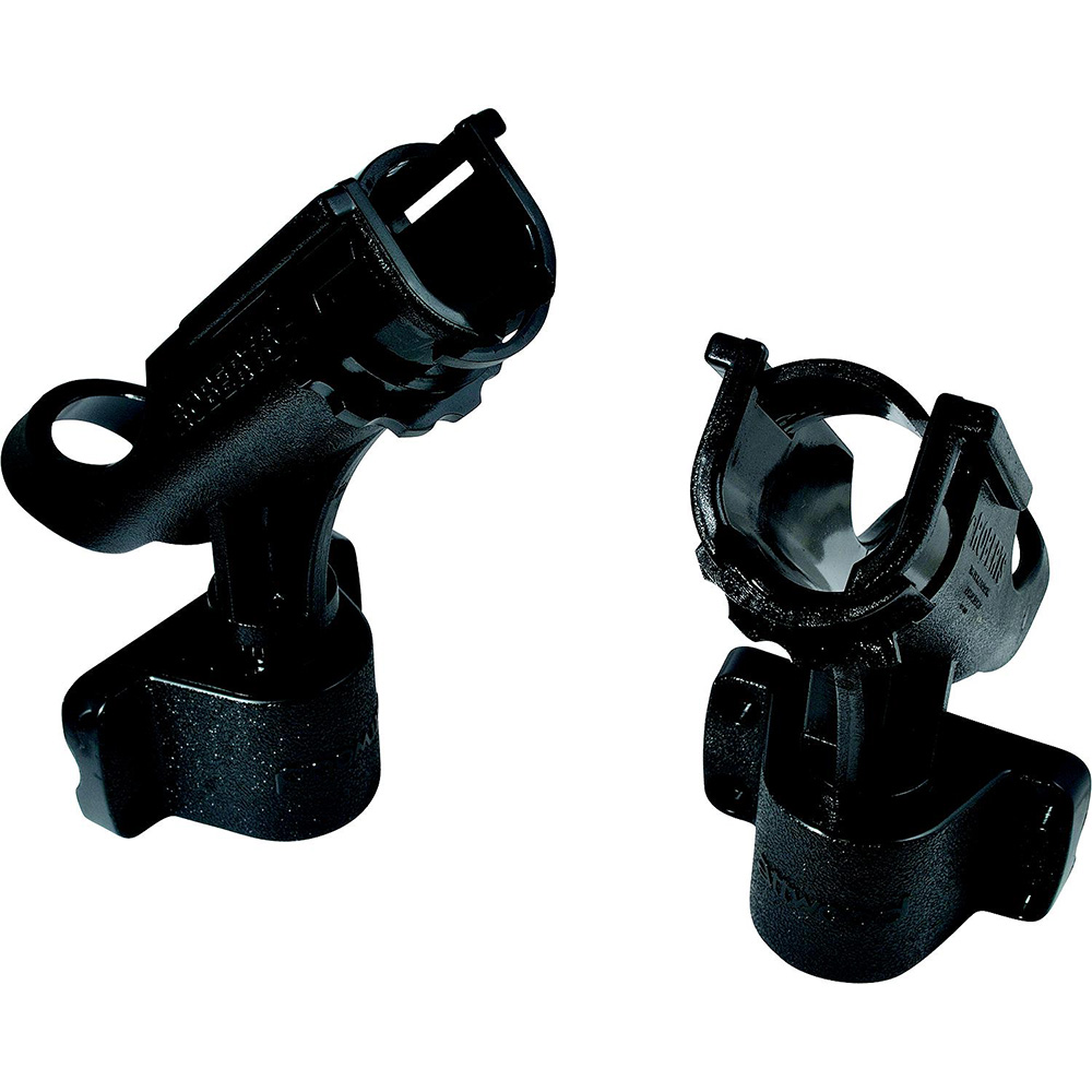 Black microphone stand clips