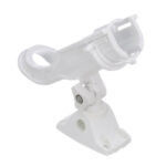 White adjustable fishing rod holder mount