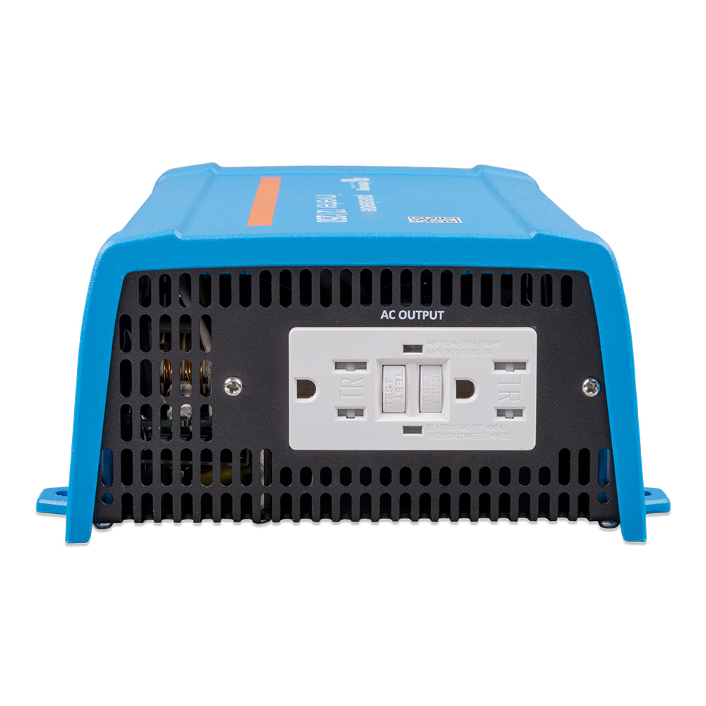 Blue power inverter with AC outlet